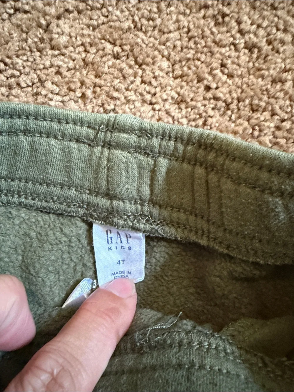 GAP Olive Green Kids Jogger Sweatpants with Logo